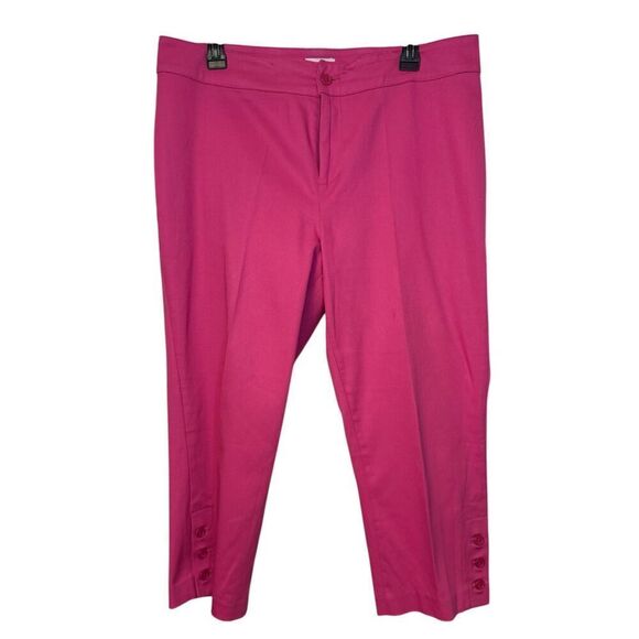 Monroe and Main Cropped Pants Hot Pink Sz. 12 Spring Vacation - Picture 3 of 7